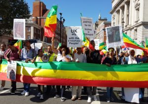 Ethiopians Living in London Held a Terrific Demonstration Against the Human Rights Violations in Ethiopia 
