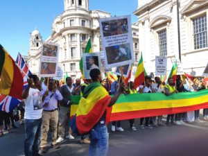 Ethiopians living in London held a Terrific Demonstration against the Human Rights Violations in Ethiopia 