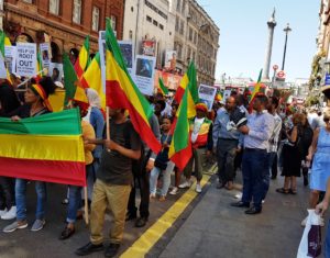 Ethiopians Living in London Held a Terrific Demonstration Against the Human Rights Violations in Ethiopia 