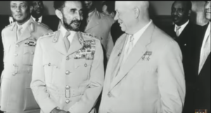 HIM Haile Selassie with the then President of USSR, Nikita Sergeyevich Khrushchev