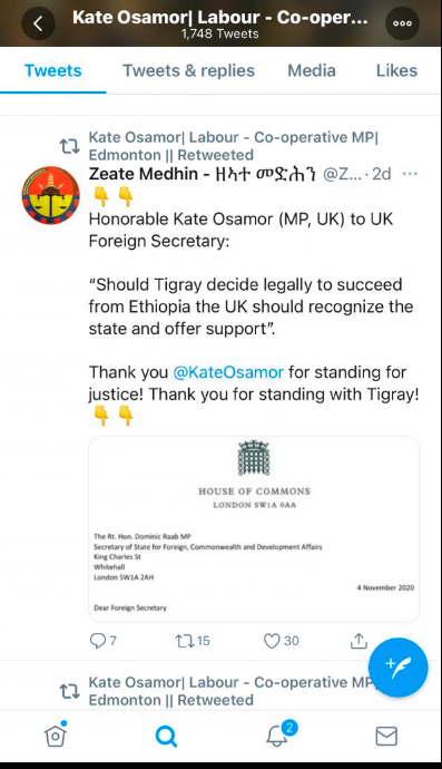 Kate Osamor Outrageous Statement Against the sovereign Ethiopia